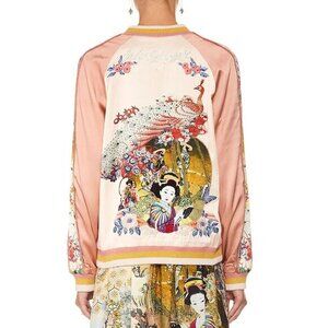 RARE! Camilla Lady Labyrinth Japan Themed‎ Reversible Bomber Jacket Size Small